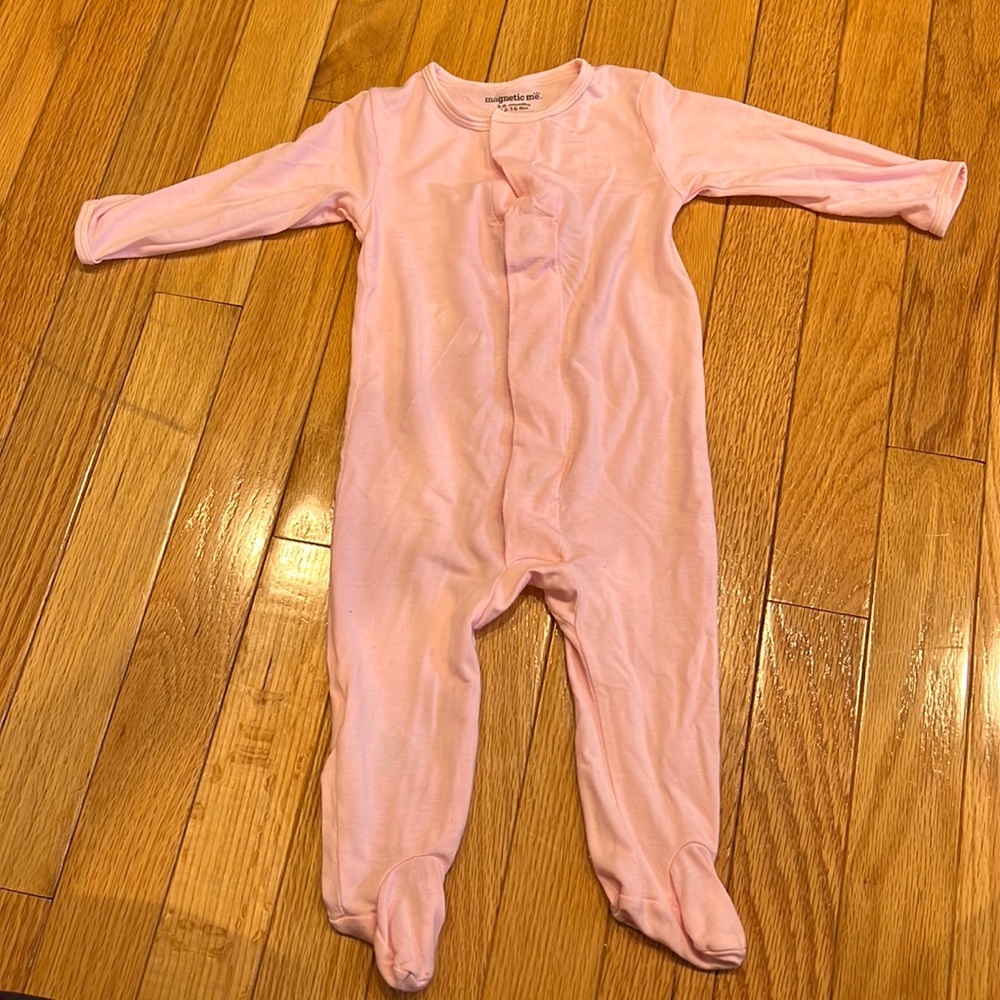 Magnetic Me Pink Footie 3-6m